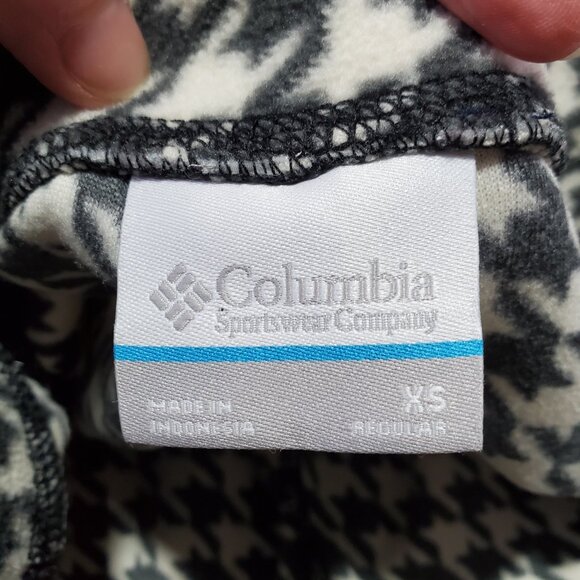 COLUMBIA Glacial Fleece Printed Leggings Mid-Layer Winter Houndstooth Women's XS - Picture 10 of 14